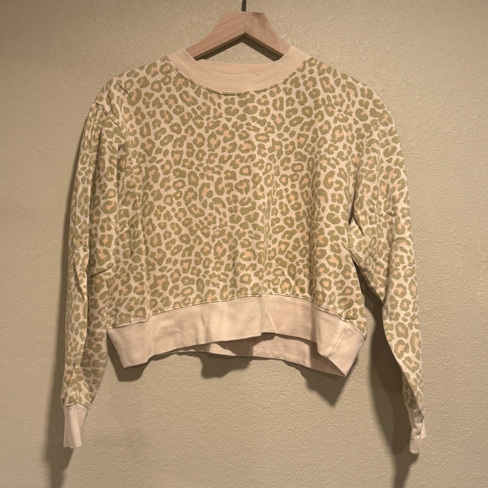Brooklyn Cloth Leopard Print Kids Crewneck Sweatshirt